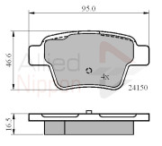 ADB01658 Sada brzdových destiček, kotoučová brzda ANL Braking COMLINE