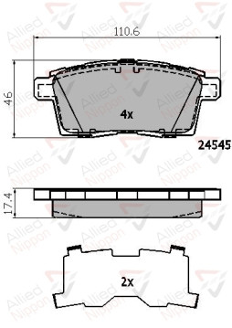 ADB01731 Sada brzdových destiček, kotoučová brzda ANL Braking COMLINE