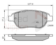 ADB01748 Sada brzdových destiček, kotoučová brzda ANL Braking COMLINE