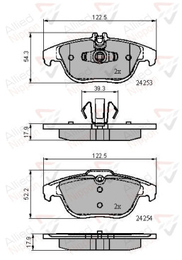 ADB01792 Sada brzdových destiček, kotoučová brzda ANL Braking COMLINE