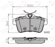 ADB02045 Sada brzdových destiček, kotoučová brzda ANL Braking COMLINE