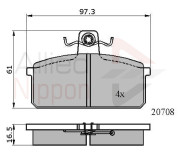 ADB0204 Sada brzdových destiček, kotoučová brzda ANL Braking COMLINE