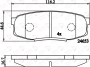 ADB02124 Sada brzdových destiček, kotoučová brzda ANL Braking COMLINE