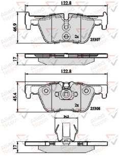 ADB02131 Sada brzdových destiček, kotoučová brzda ANL Braking COMLINE