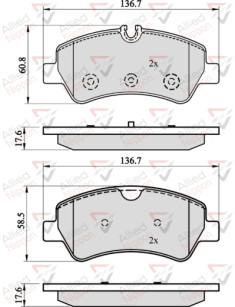 ADB02143 Sada brzdových destiček, kotoučová brzda ANL Braking COMLINE