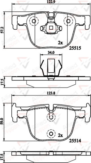 ADB02147 Sada brzdových destiček, kotoučová brzda ANL Braking COMLINE