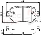 ADB02220 Sada brzdových destiček, kotoučová brzda ANL Braking COMLINE