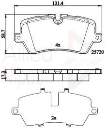 ADB02256 Sada brzdových destiček, kotoučová brzda ANL Braking COMLINE