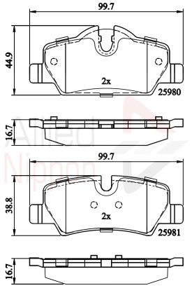 ADB02262 Sada brzdových destiček, kotoučová brzda ANL Braking COMLINE