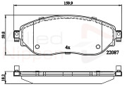 ADB02285 Sada brzdových destiček, kotoučová brzda ANL Braking COMLINE