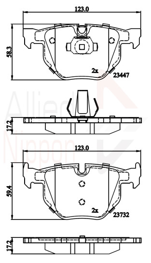 ADB02295 Sada brzdových destiček, kotoučová brzda ANL Braking COMLINE