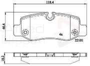 ADB02315 Sada brzdových destiček, kotoučová brzda ANL Braking COMLINE