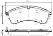 ADB02400 Sada brzdových destiček, kotoučová brzda ANL Braking COMLINE