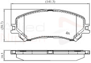 ADB02423 Sada brzdových destiček, kotoučová brzda ANL Braking COMLINE