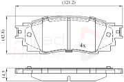 ADB02430 Sada brzdových destiček, kotoučová brzda ANL Braking COMLINE