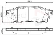 ADB02460 Sada brzdových destiček, kotoučová brzda ANL Braking COMLINE