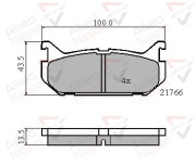 ADB0327 Sada brzdových destiček, kotoučová brzda ANL Braking COMLINE