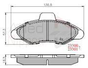 ADB0393 Sada brzdových destiček, kotoučová brzda ANL Braking COMLINE