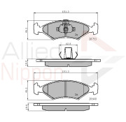 ADB0444 Sada brzdových destiček, kotoučová brzda ANL Braking COMLINE