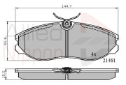 ADB0447 Sada brzdových destiček, kotoučová brzda ANL Braking COMLINE