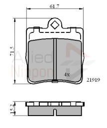 ADB0454 Sada brzdových destiček, kotoučová brzda ANL Braking COMLINE