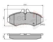 ADB0480 Sada brzdových destiček, kotoučová brzda ANL Braking COMLINE