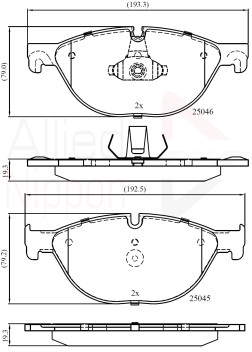 ADB06017 Sada brzdových destiček, kotoučová brzda ANL Braking COMLINE