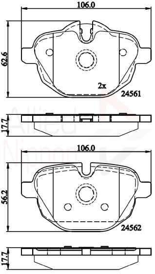 ADB06092 Sada brzdových destiček, kotoučová brzda ANL Braking COMLINE