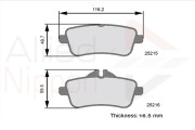 ADB06121 Sada brzdových destiček, kotoučová brzda ANL Braking COMLINE