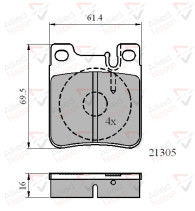 ADB0702 Sada brzdových destiček, kotoučová brzda ANL Braking COMLINE