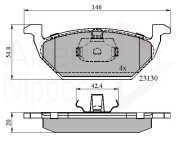 ADB0737 Sada brzdových destiček, kotoučová brzda ANL Braking COMLINE