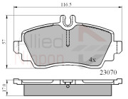 ADB0748 Sada brzdových destiček, kotoučová brzda ANL Braking COMLINE