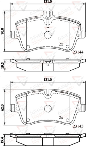 ADB0854 Sada brzdových destiček, kotoučová brzda ANL Braking COMLINE