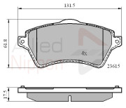 ADB0873 Sada brzdových destiček, kotoučová brzda ANL Braking COMLINE