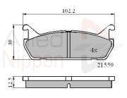 ADB0875 Sada brzdových destiček, kotoučová brzda ANL Braking COMLINE