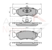 ADB0876 Sada brzdových destiček, kotoučová brzda ANL Braking COMLINE