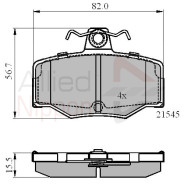 ADB0878 Sada brzdových destiček, kotoučová brzda ANL Braking COMLINE