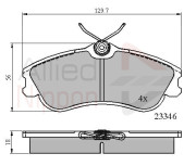 ADB0892 Sada brzdových destiček, kotoučová brzda ANL Braking COMLINE