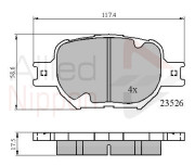 ADB0896 Sada brzdových destiček, kotoučová brzda ANL Braking COMLINE