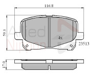 ADB0904 Sada brzdových destiček, kotoučová brzda ANL Braking COMLINE