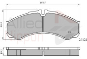 ADB0931 Sada brzdových destiček, kotoučová brzda ANL Braking COMLINE