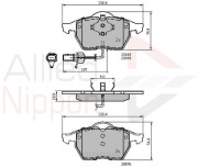 ADB11025 Sada brzdových destiček, kotoučová brzda ANL Braking COMLINE