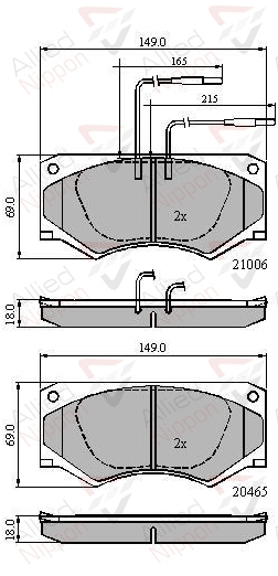 ADB11051 Sada brzdových destiček, kotoučová brzda ANL Braking COMLINE