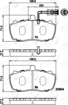 ADB11066 Sada brzdových destiček, kotoučová brzda ANL Braking COMLINE