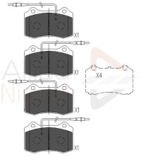 ADB11227 Sada brzdových destiček, kotoučová brzda ANL Braking COMLINE