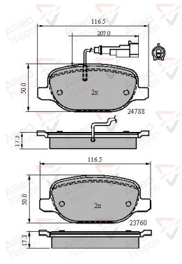 ADB11769 Sada brzdových destiček, kotoučová brzda ANL Braking COMLINE