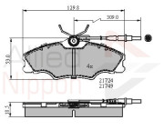 ADB1433 Sada brzdových destiček, kotoučová brzda ANL Braking COMLINE