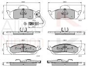 ADB1911 Sada brzdových destiček, kotoučová brzda ANL Braking COMLINE