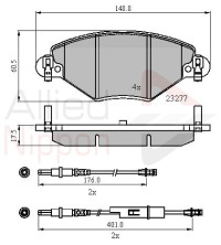 ADB21120 Sada brzdových destiček, kotoučová brzda ANL Braking COMLINE