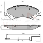 ADB21511 Sada brzdových destiček, kotoučová brzda ANL Braking COMLINE